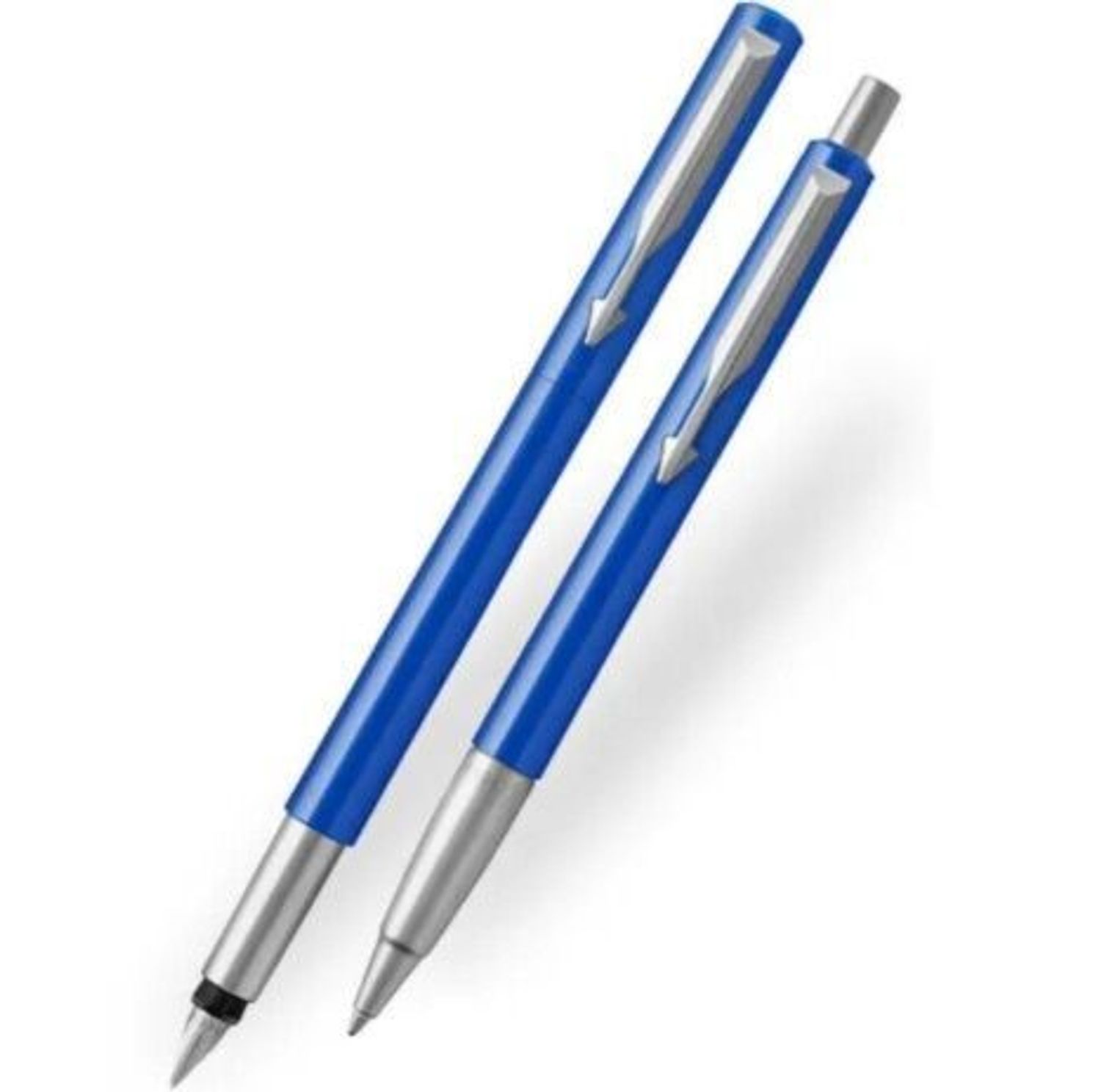 Zestaw piśmienniczy Parker Vector 2046839 w kolorze niebieskim. Pióro wieczne, długopis, wkłady i notes. Elegancki komplet idealny na prezent do biura lub szkoły.1.jpg